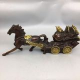  Tượng Ngựa Kéo Bắp Cải Tài Lộc Bằng Đồng BKMECN-9742 