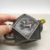  Ấm Đồng Đa Giác Chạm Khắc Linh Vật BKMECN-9743 