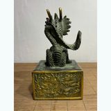  Ấn Triện Rồng Như Ý Bằng Đồng Cũ BKMECN-9751 