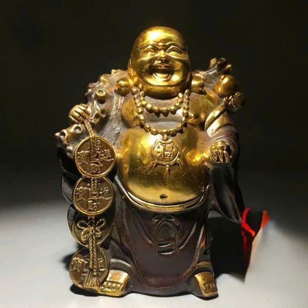  Tượng Phật Di Lặc Bằng Đồng Xưa ĐẹpBKMECN-9758 