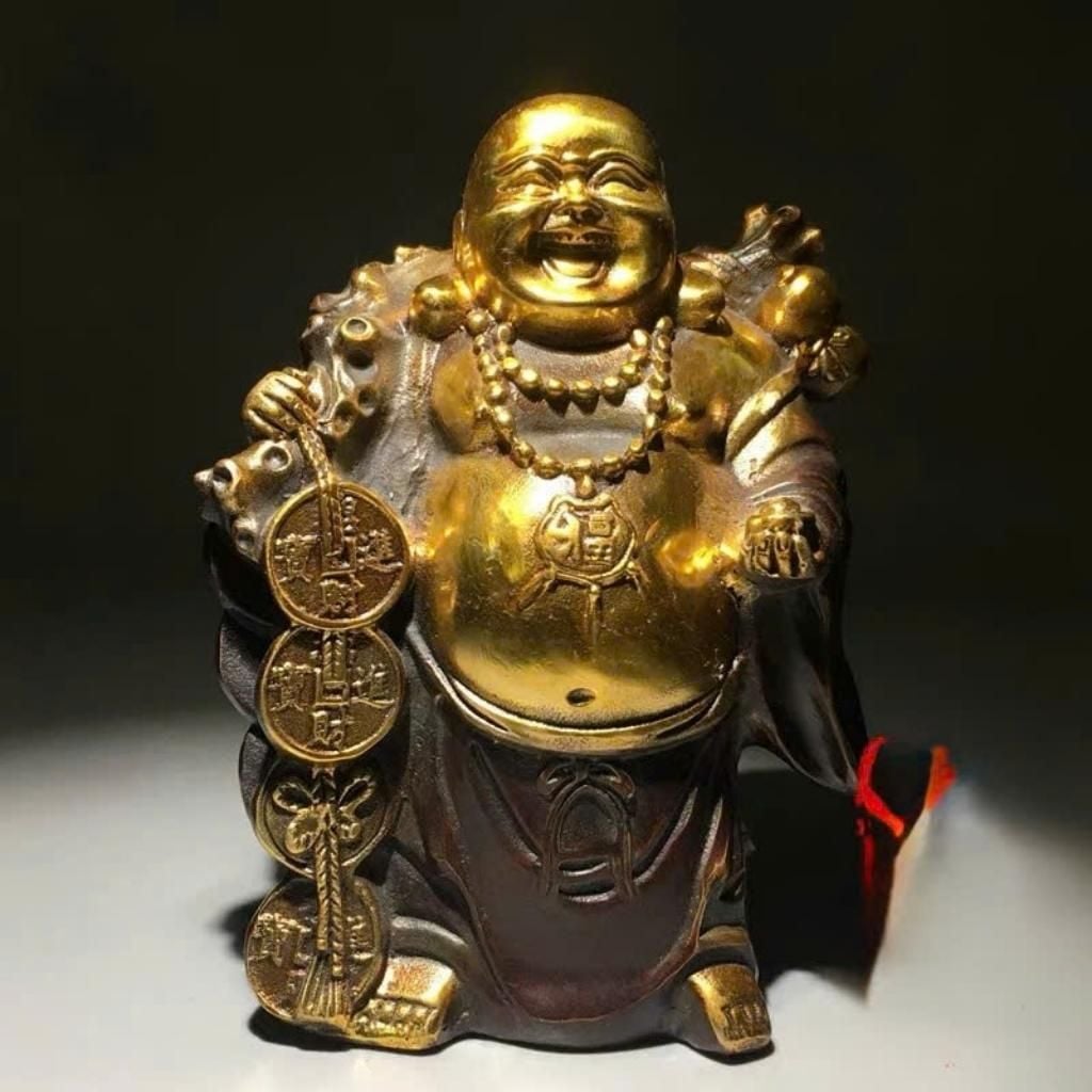  Tượng Phật Di Lặc Bằng Đồng Xưa ĐẹpBKMECN-9758 