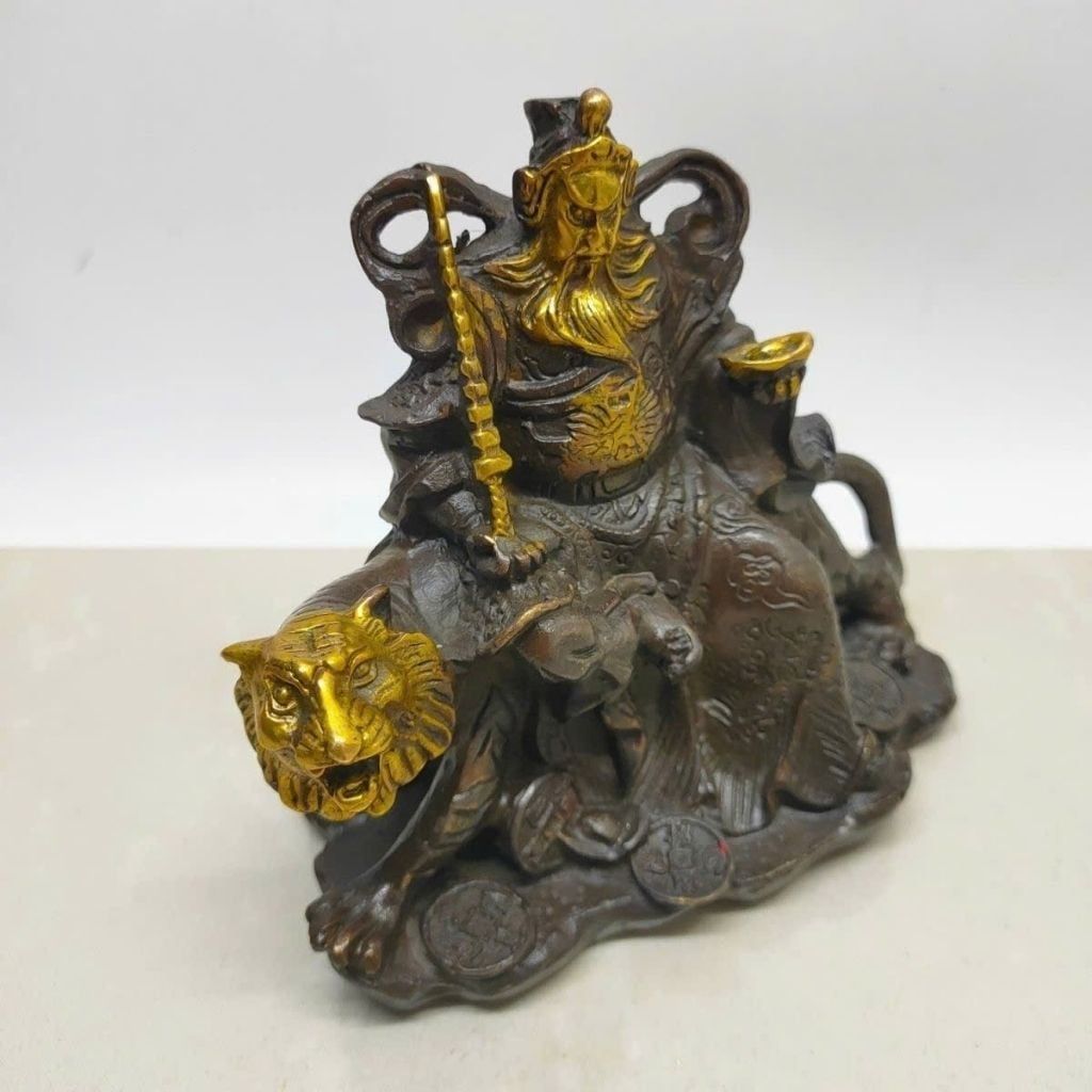  Tượng Quan Vũ Cưỡi Hổ Đồng Xưa Đẹp BKMECN-9761 