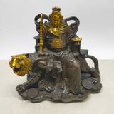  Tượng Quan Vũ Cưỡi Hổ Đồng Xưa Đẹp BKMECN-9761 