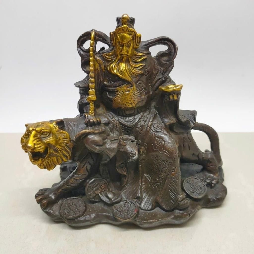  Tượng Quan Vũ Cưỡi Hổ Đồng Xưa Đẹp BKMECN-9761 