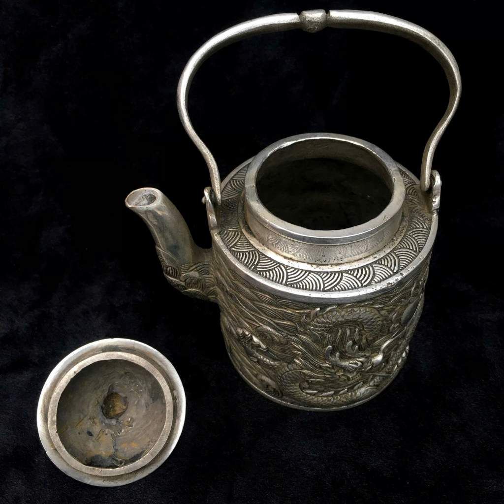  Ấm Tích Đồng Long Cuốn Thủy Đẹp BKMECN-9762 