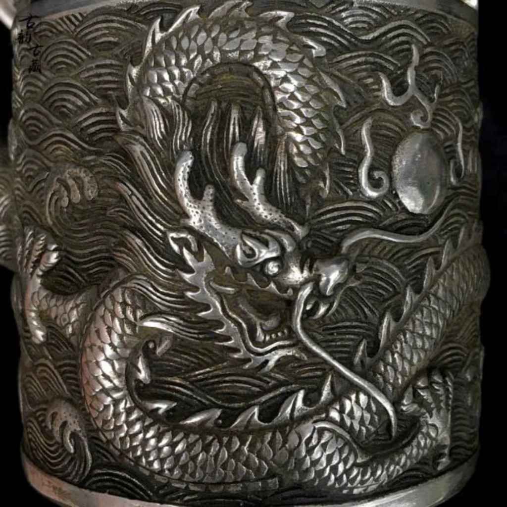  Ấm Tích Đồng Long Cuốn Thủy Đẹp BKMECN-9762 