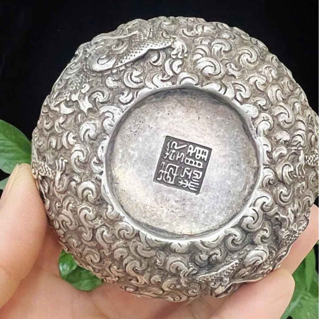  Bát Mạ Bạc Chạm Rồng Sưu Tầm Cao Cấp BKMECN-9767 