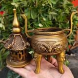  Lư Hương Đồng Hình Tháp Chạm Rồng Nổi BKMECN-9773 