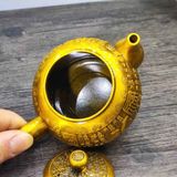  Ấm Đồng Vàng Khắc Trăm Chữ Phúc Cổ BKMECN-9774 