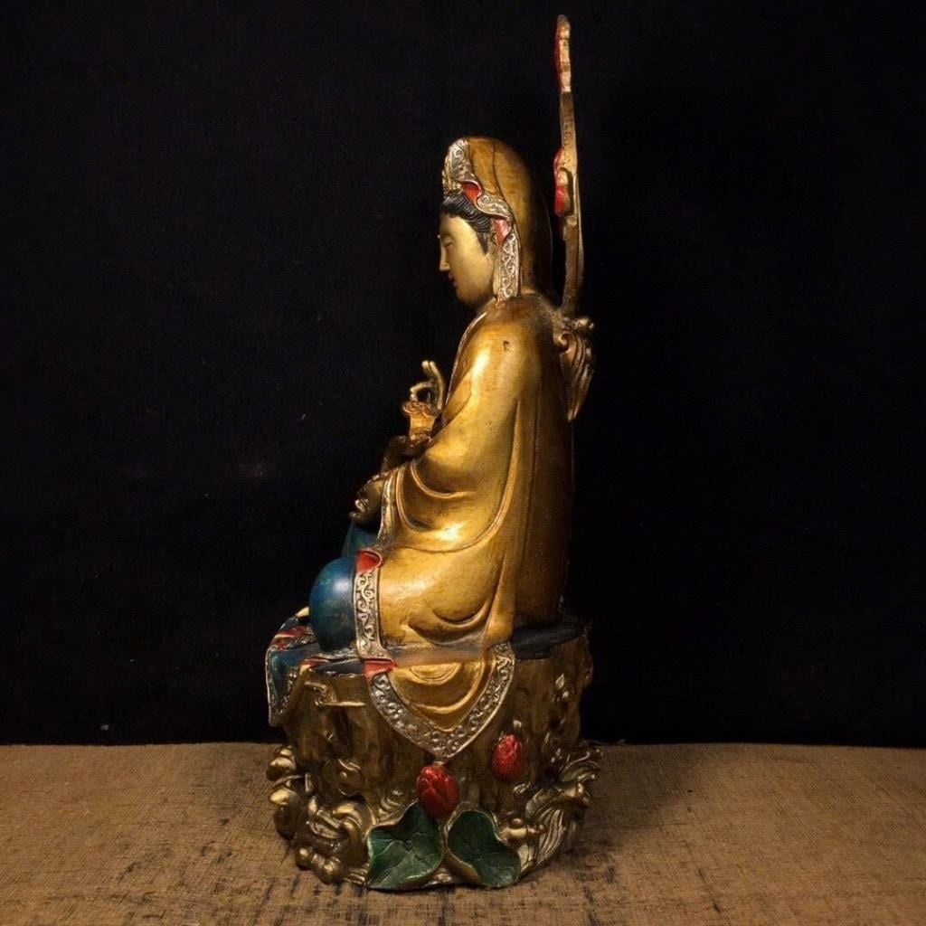  Tượng Quan Âm Ruyi Bằng Đồng Phong Thủy Cao Cấp BKMECN-9778 