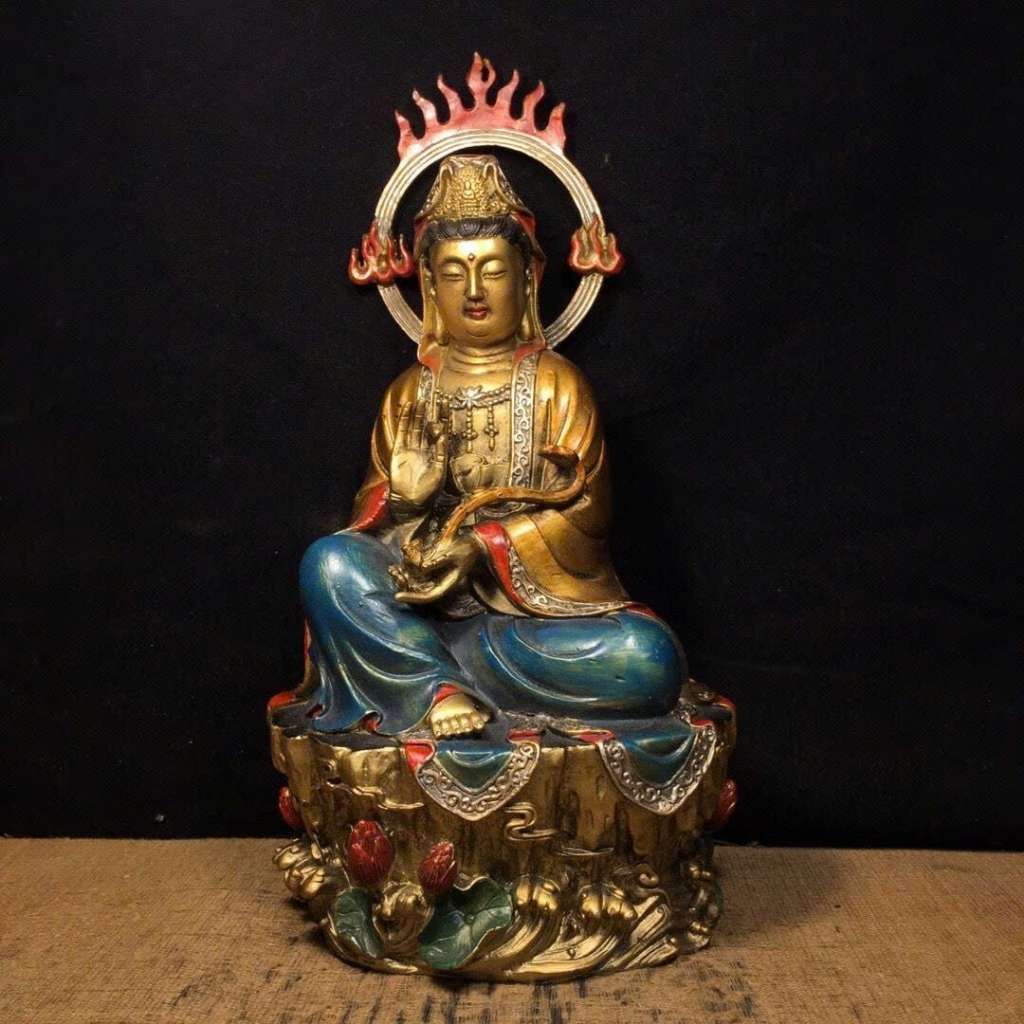  Tượng Quan Âm Ruyi Bằng Đồng Phong Thủy Cao Cấp BKMECN-9778 