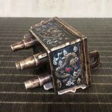  Lư Hương Đồng Mạ Bạc Họa Tiết Rồng Phong Thủy BKMECN-9784 