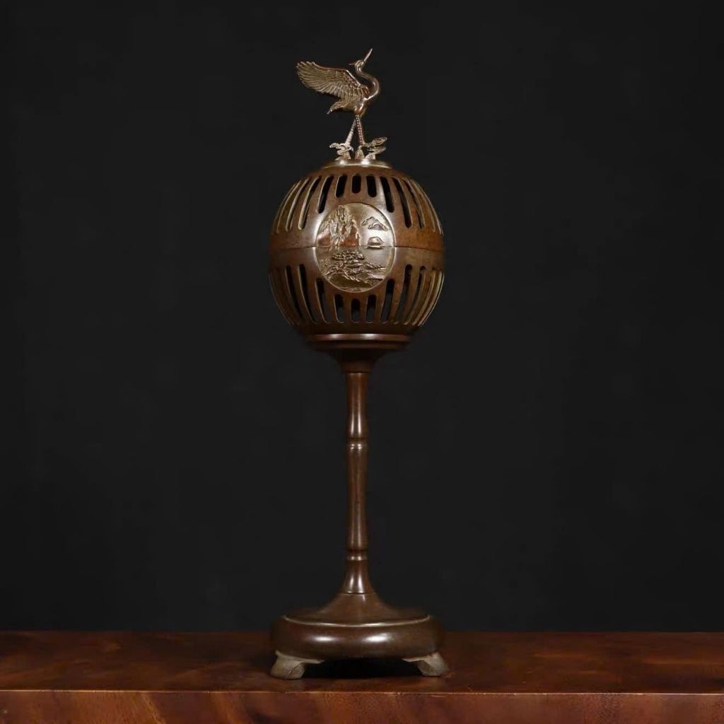  Lư Hương Đồng Hạc Bay Sưu Tầm Phong Thủy BKMECN-9785 