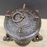  Lư Trầm Đồng Đỉnh Rồng Cổ Sưu Tầm BKMECN-9787 