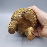  Lư Trầm Đồng Rồng Vàng Thủ Công Sưu Tầm BKMECN-9788 