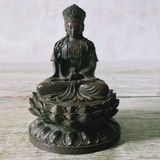  Tượng Phật Quan Âm Bồ Tát Ngồi Đài Sen Bằng Đồng BKMECN-9790 