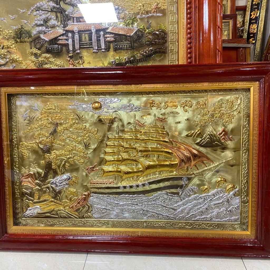  Tranh Đồng Phong Thủy Thuận Buồm Xuôi Gió 115cm BKMECN-9811 