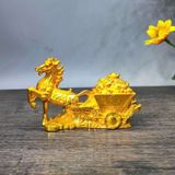  Tượng Ngựa Kéo Xe Tiền Đồng Mạ Vàng Phong Thủy BKMECN-9812 