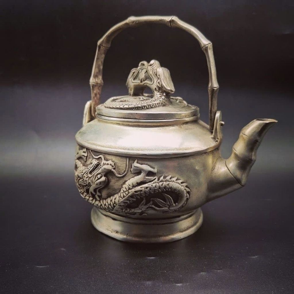  Ấm Rồng Bạc Xưa Sưu Tầm Cao Cấp BKMECN-9825 