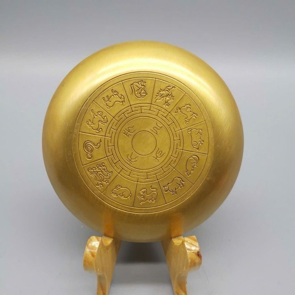  Đĩa Thưởng Đồng Mạ Vàng 12 Con Giáp Sưu Tầm BKMECN-9827 