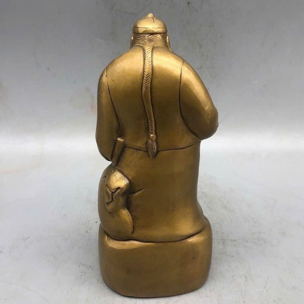  Tượng Đồng Quản Gia Giữ Tiền Vàng Sưu Tầm BKMECN-9831 