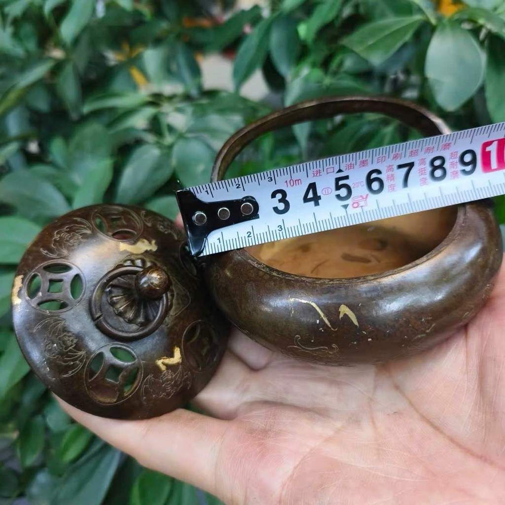  Lư Trầm Đồng Quai Vành Hình Tiền Cao Cấp BKMECN-9839 