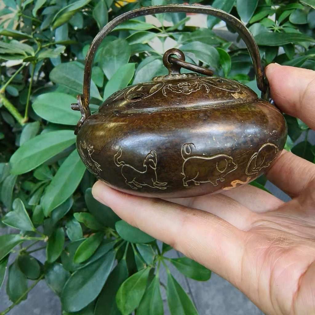  Lư Trầm Đồng Quai Vành Hình Tiền Cao Cấp BKMECN-9839 