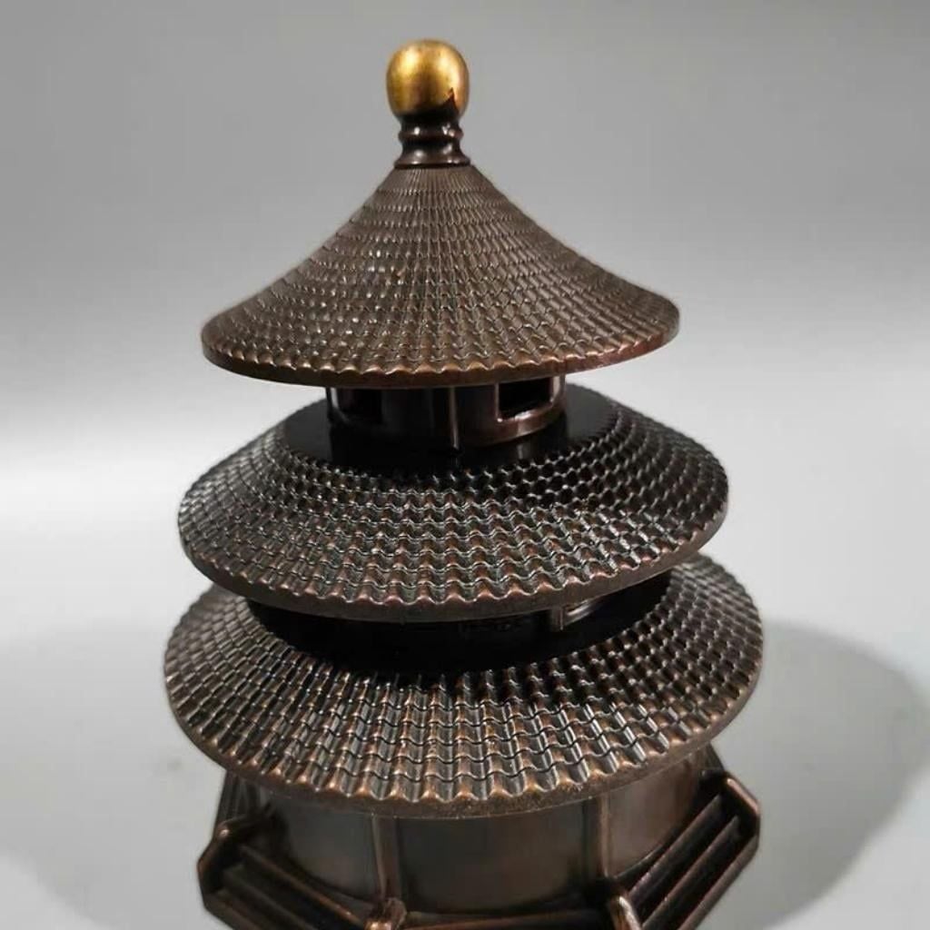  Tháp Đồng Sưu Tầm 3 Tầng Cao 15cm BKMECN-9844 