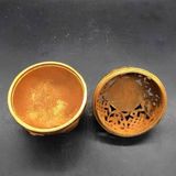  Lư Đồng Vàng Chạm Khắc Thủ Công Sưu Tầm BKMECN-9845 