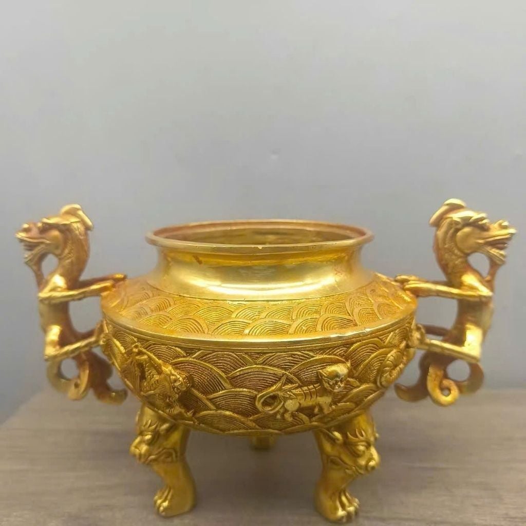  Xông Trầm Dát Vàng Rồng Cá Chép Cao Cấp BKMECN-9847 