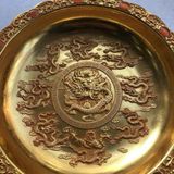  Đĩa Rồng Khảm Ngọc Cửu Long Tranh Châu Sưu Tầm Cao Cấp BKMECN-9852 