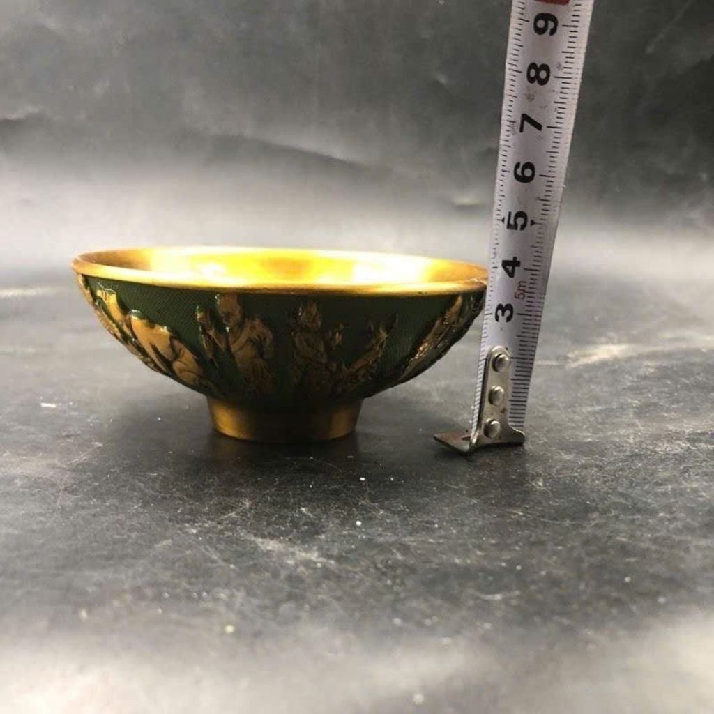  Bát Đồng Men Xanh Chạm Bát Tiên Sưu Tầm Cao Cấp BKMECN-9853 