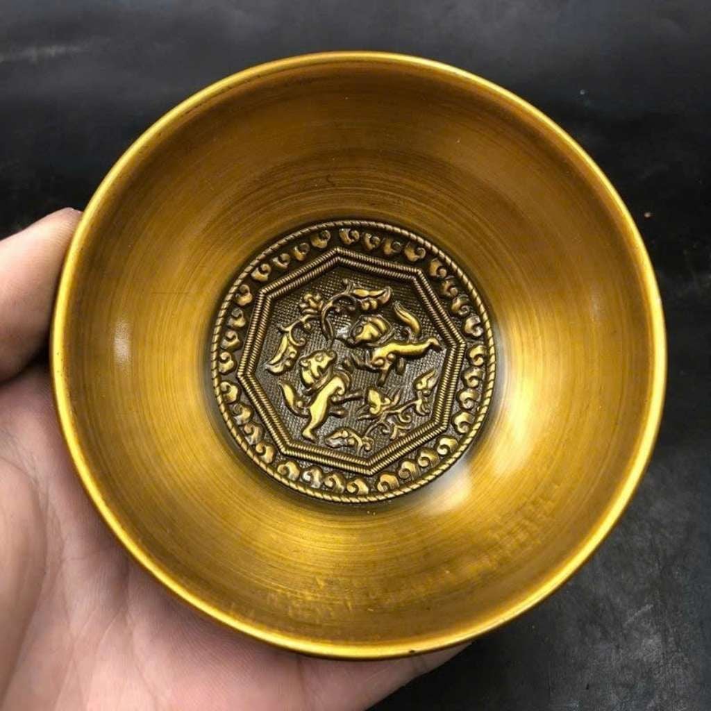  Bát Đồng Men Xanh Chạm Bát Tiên Sưu Tầm Cao Cấp BKMECN-9853 