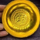  Bát Đồng Mạ Vàng Chạm Bách Nhi Sưu Tầm BKMECN-9860 