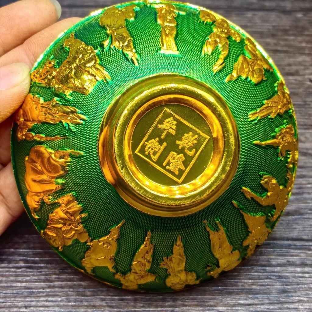  Bát Đồng Mạ Vàng Chạm Bách Nhi Sưu Tầm BKMECN-9860 