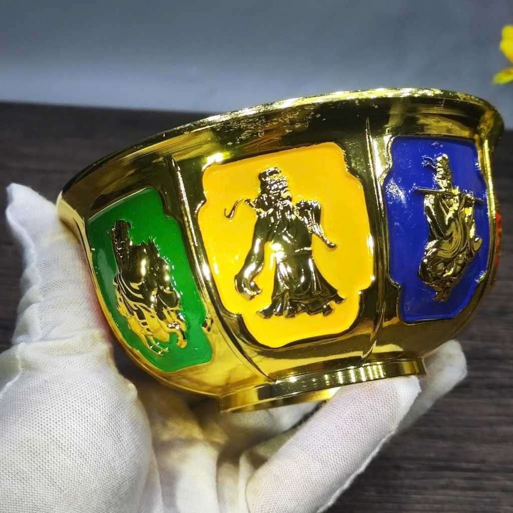  Bát Đồng Trúc Lâm Thất Hiền Mạ Vàng Cao Cấp BKMECN-9861 