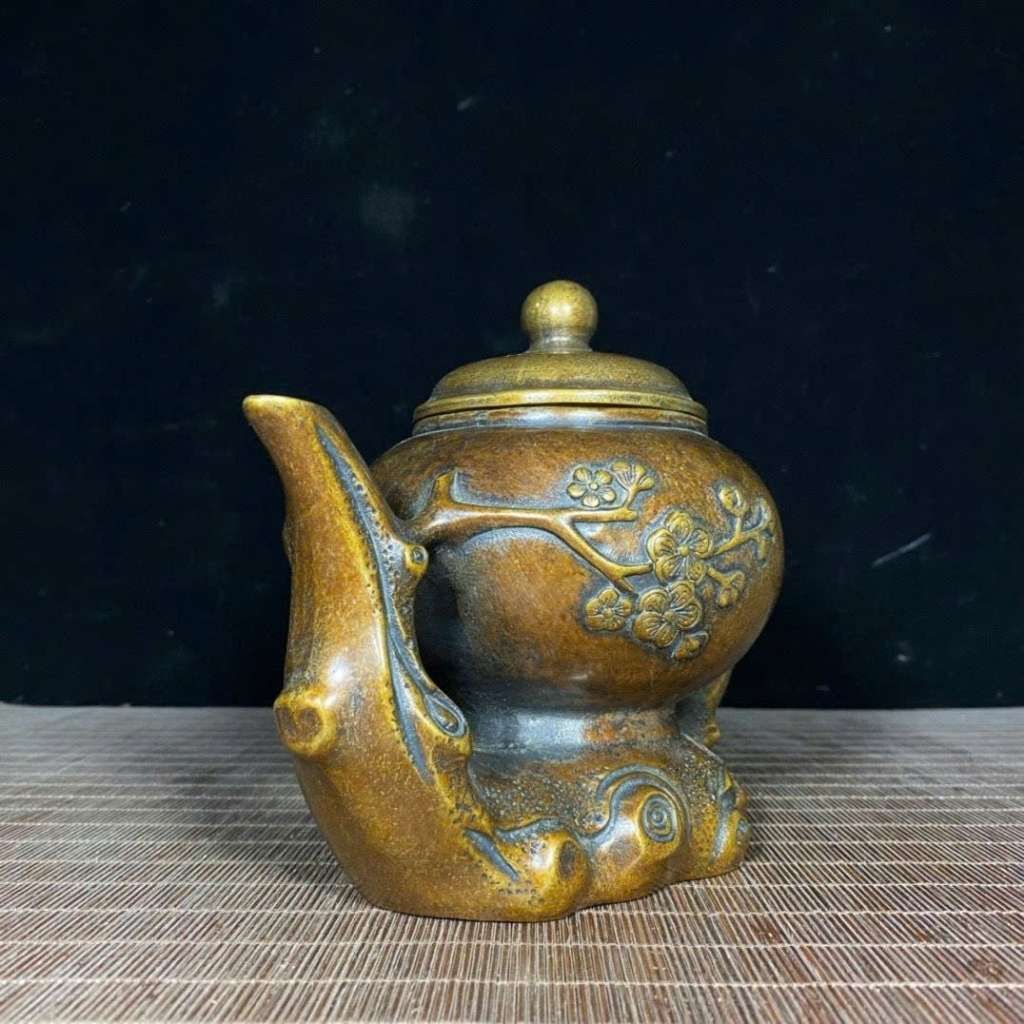  Ấm Trà Đồng Hoa Mai Sưu Tầm BKMECN-9865 