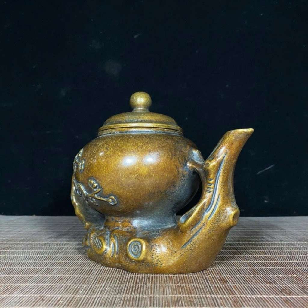  Ấm Trà Đồng Hoa Mai Sưu Tầm BKMECN-9865 