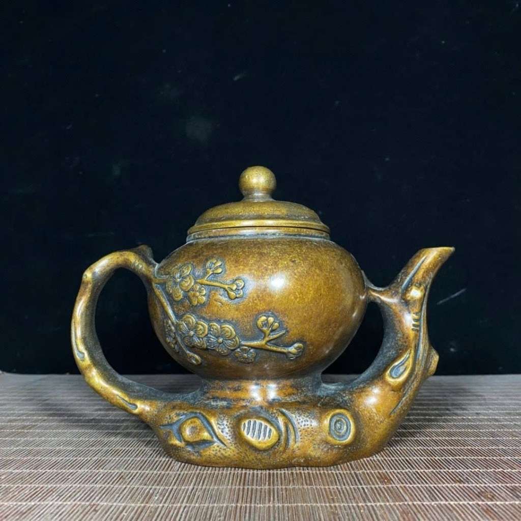  Ấm Trà Đồng Hoa Mai Sưu Tầm BKMECN-9865 