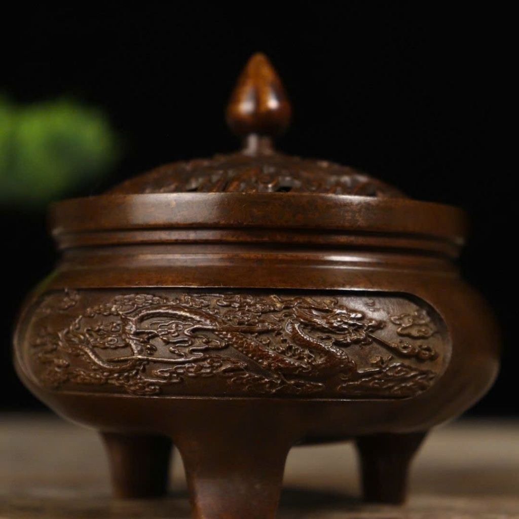  Lư Trầm Đồng Chạm Rồng Tùng Sưu Tầm BKMECN-9873 
