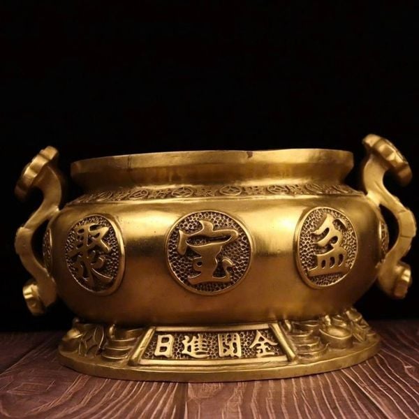  Lư Hương Phong Thủy Cóc Ngậm Tiền Đồng Vàng BKMECN-9902 