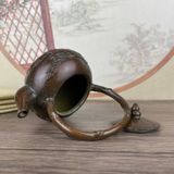  Ấm Trà Đồng Quai Xách Chạm Rồng Nổi Giả Cổ BKMECN-9907 