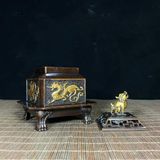  Lư Xông Trầm Đồng Vuông Linh Vật Sưu Tầm BKMECN-9923 