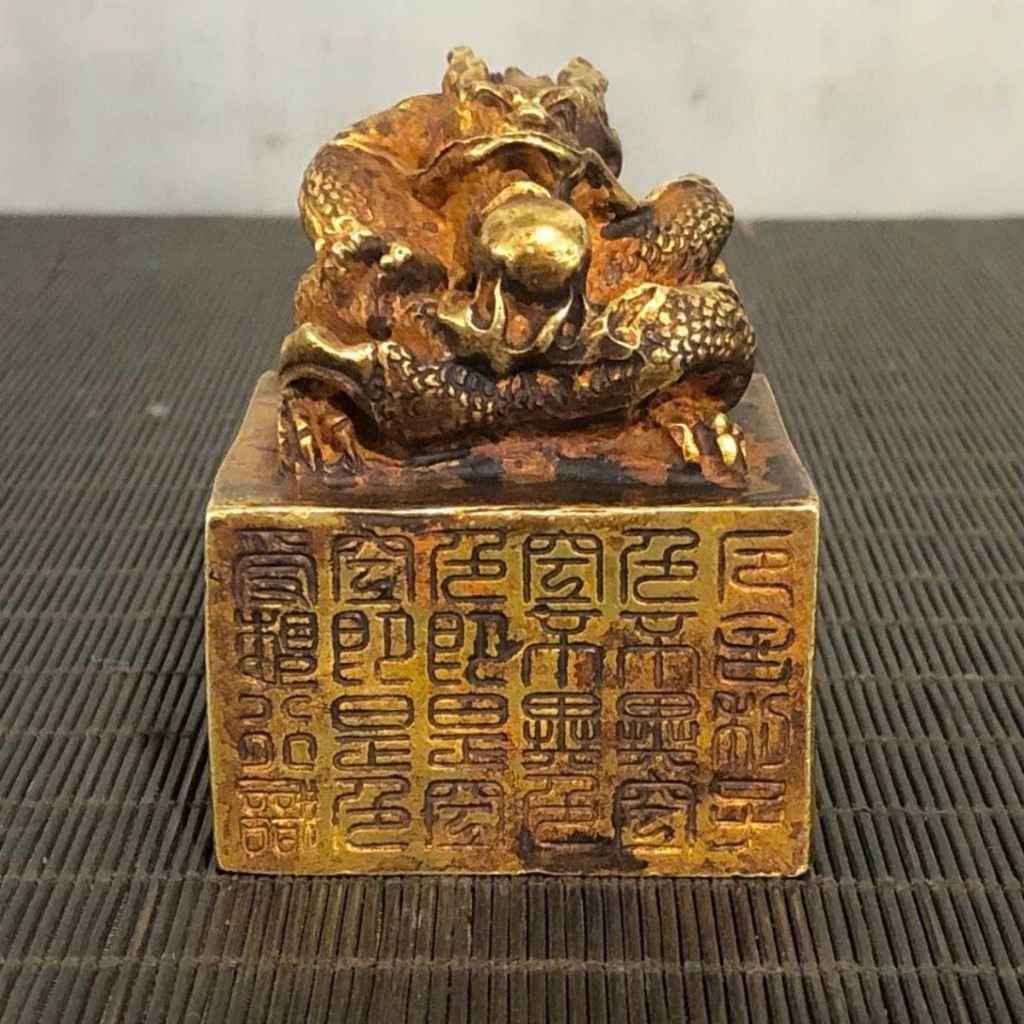  Ấn Rồng Bằng Đồng Vàng Sưu Tầm Độc Đáo BKMECN-9929 