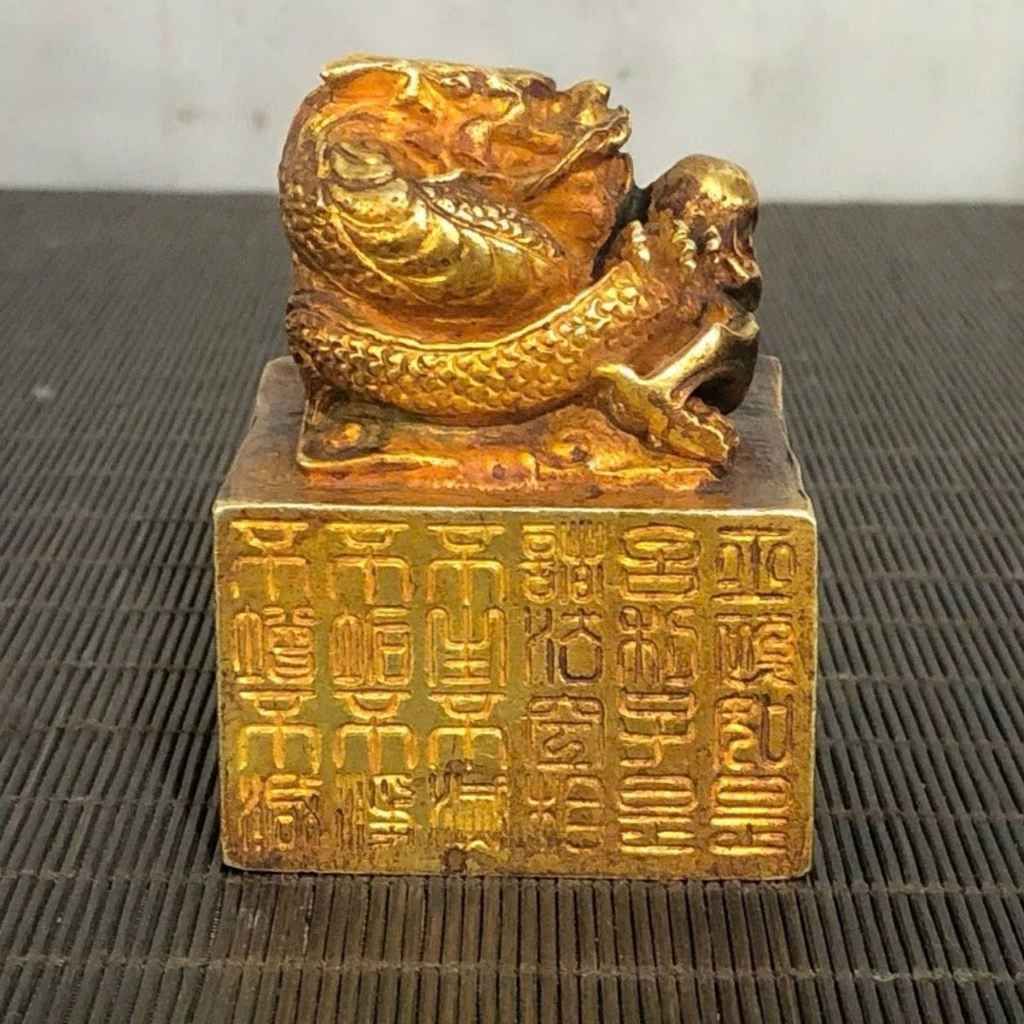  Ấn Rồng Bằng Đồng Vàng Sưu Tầm Độc Đáo BKMECN-9929 