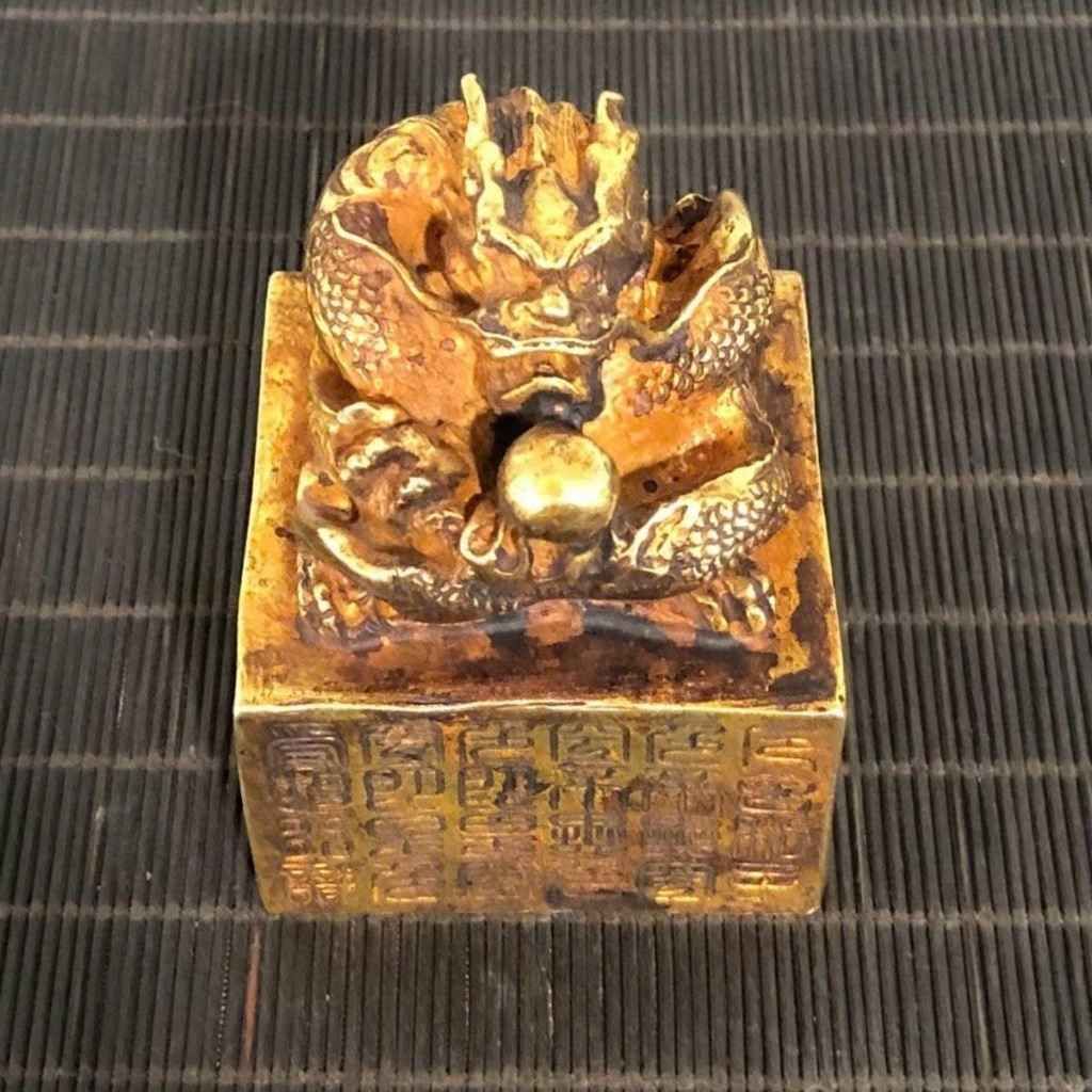  Ấn Rồng Bằng Đồng Vàng Sưu Tầm Độc Đáo BKMECN-9929 