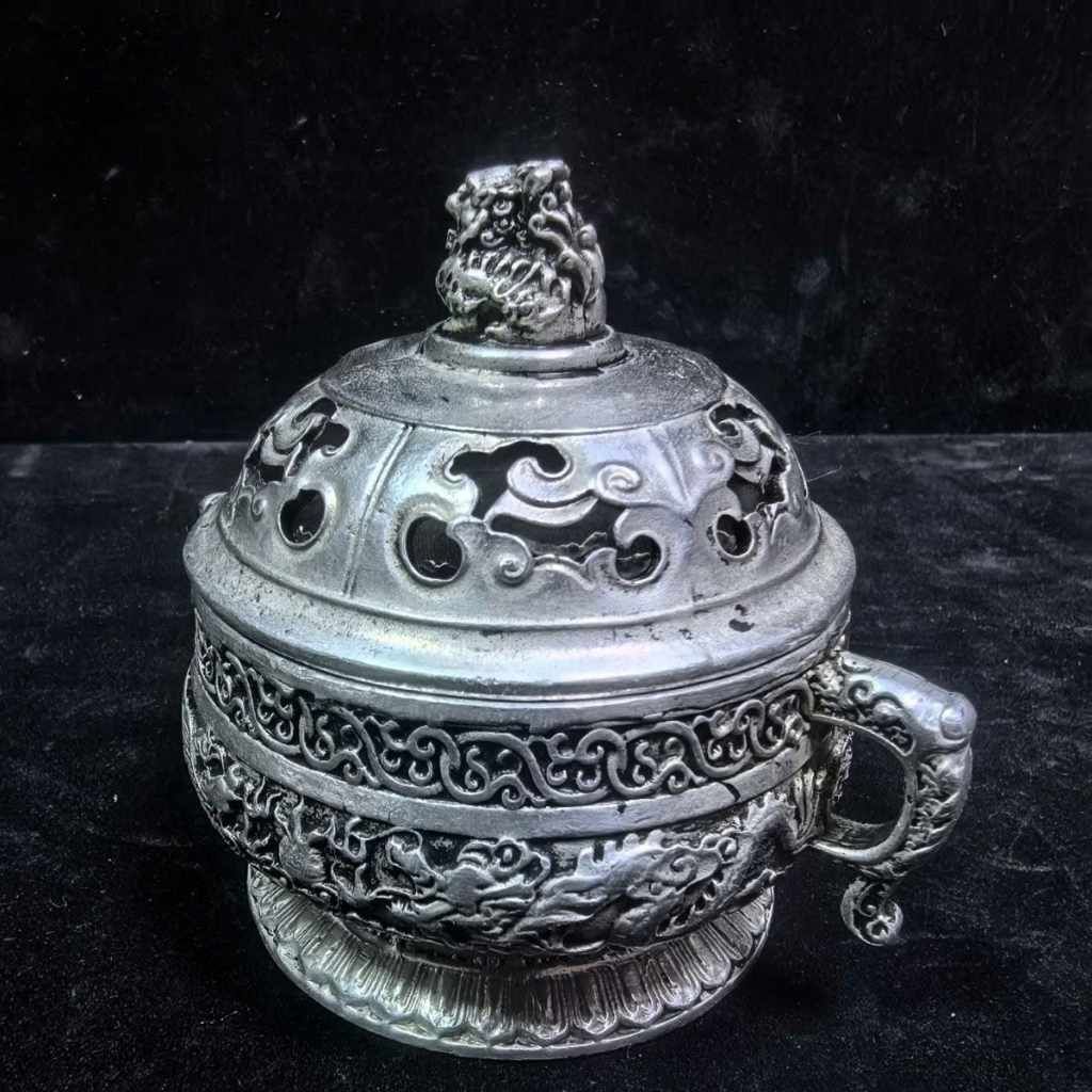  Lư Đốt Trầm Đồng Giả Cổ Sưu Tầm Cao 9cm BKMECN-9931 
