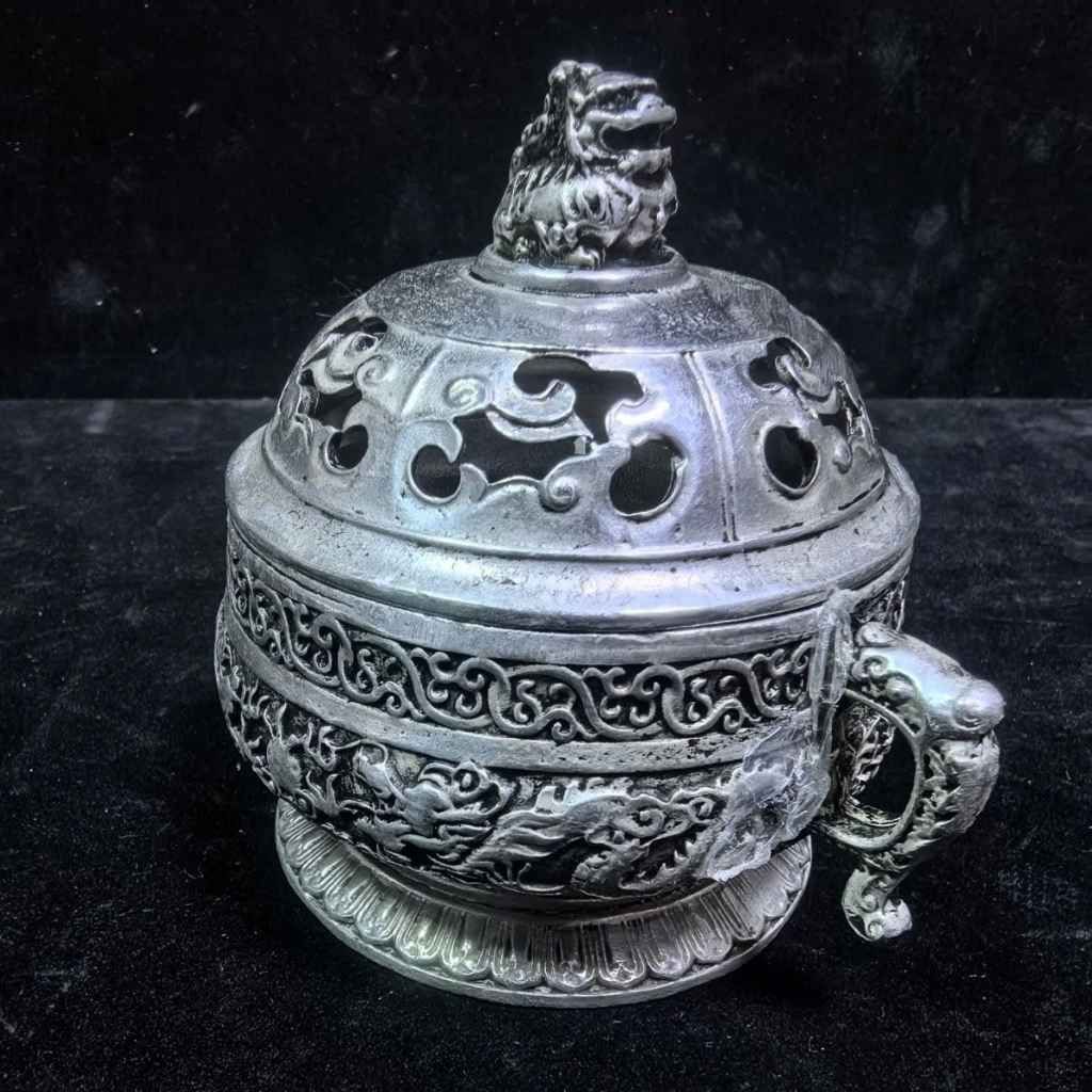  Lư Đốt Trầm Đồng Giả Cổ Sưu Tầm Cao 9cm BKMECN-9931 