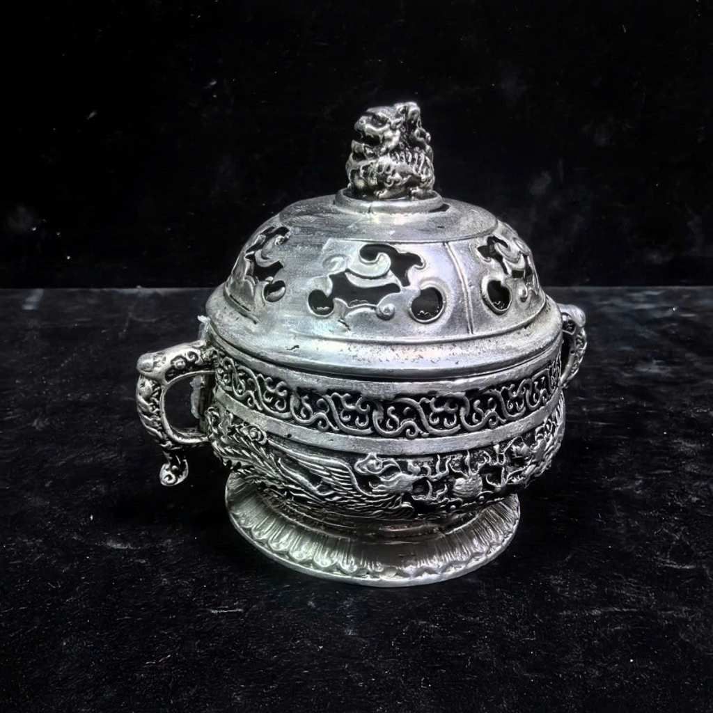  Lư Đốt Trầm Đồng Giả Cổ Sưu Tầm Cao 9cm BKMECN-9931 