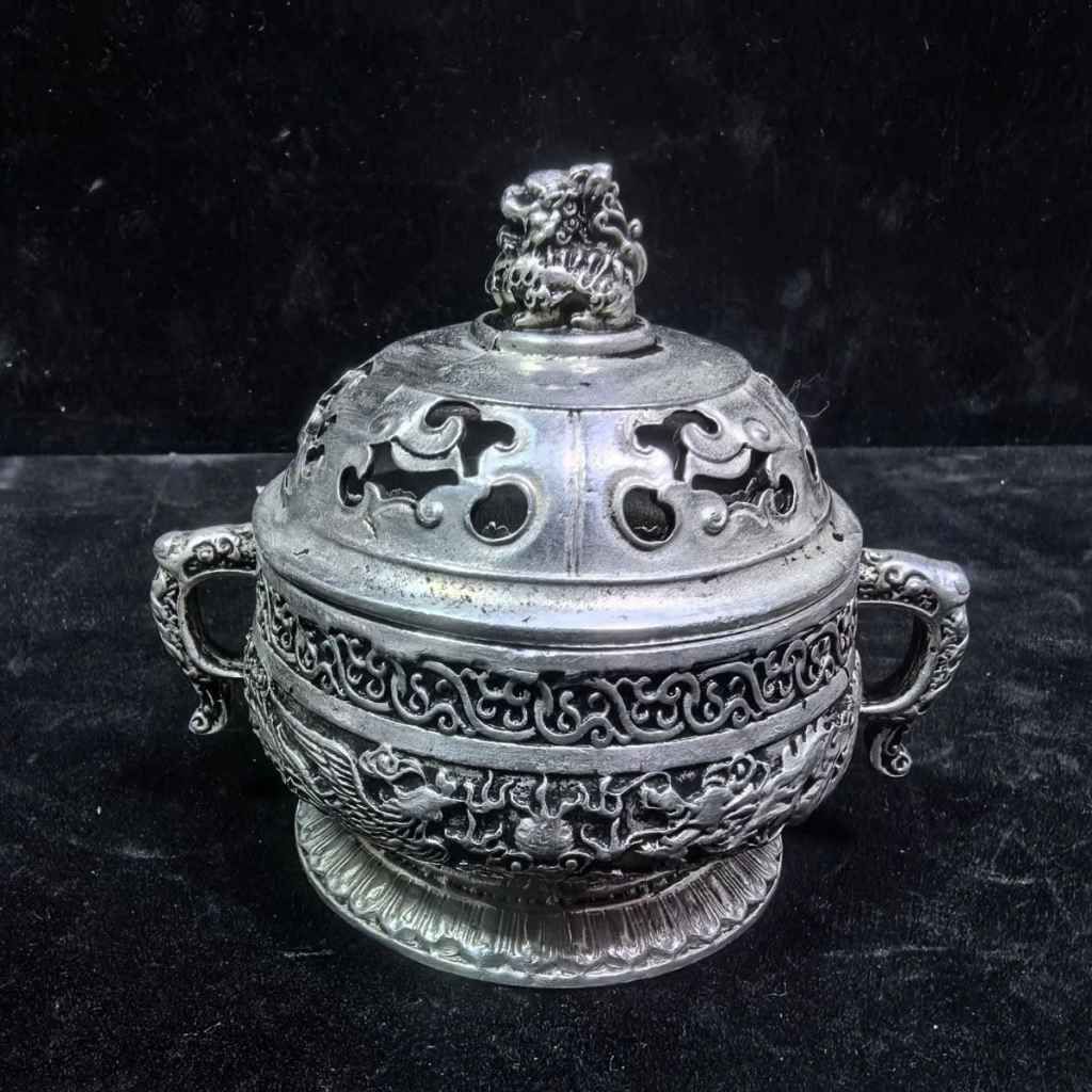  Lư Đốt Trầm Đồng Giả Cổ Sưu Tầm Cao 9cm BKMECN-9931 